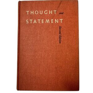 Thought and Statement 2nd Ed William G Leary James Steel Smith Hardcover Vintage